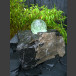 Belgisch Granit Brunnen mit drehender Glaskugel 15cm