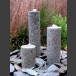 3 Obelisken Brunnenset grauer Granit rund 50cm