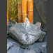 Findling Gartenbrunnen grau-schwarzer Schiefer 15cm