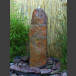 Schiefer Monolith Quellstein rotbunt 75cm hoch