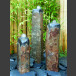 Basaltsäulen 3er Brunnenset poliert 75cm