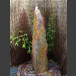 Schiefer Monolith Quellstein  rotbunt 140cm hoch
