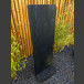Schiefer Taco Sichtschutz Platte schwarz 150cm mit Schiefersockel
