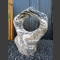 Marmor Showstone Skulptur grau-weiß 75cm