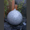 Granit Kugel Spudelstein grau poliert 30cm 1