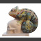 Chameleon 1, limestone, tile mosaic