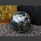 Marmor Kugel schwarz mit weißen Adern, poliert, 40cm