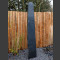 Schiefer Monolith schwarz-gelb 234cm hoch