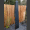 Schiefer Monolith schwarz-gelb 234cm hoch