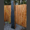 Schiefer Monolith schwarz-gelb 234cm hoch