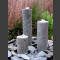 3 Obelisken Brunnenset grauer Granit rund 50cm1