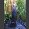 Quellstein Säule Marmor schwarz poliert 100cm3