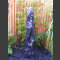 Quellstein Säule Marmor schwarz 120cm1