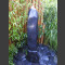 Quellstein Säule Marmor schwarz poliert 120cm3