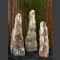 3 Monolithen Quellsteine weiß-rosa Marmor 115cm