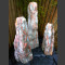 Marmor Brunnen 3er Set weiß rosa 115cm