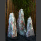 3 Monolithen Quellsteine weiß-rosa Marmor 95cm