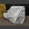 Marmor Solitärstein grau-weiß 90cm hoch