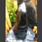 Quellstein Säule Marmor schwarz poliert 75cm3
