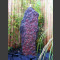 Schiefer Monolith Quellstein  rotschwarz 95cm1