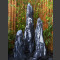 3 Quellstein Monolithen schwarz-weißer Marmor geschliffen 120cm1