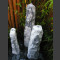3 Monolithen Quellsteine weiß-grauer Marmor 120cm2