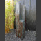 Monolith grau-brauner Schiefer 107cm hoch
