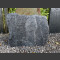 Schiefer Grabmalstein grau-schwarz gerundet 46cm