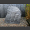 Schiefer Grabmalstein grau-schwarz gerundet 70cm
