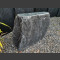 Schiefer Grabmalstein grau-schwarz gerundet 63cm