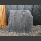 Schiefer Grabmalstein grau-schwarz gerundet 63cm