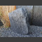 Schiefer Grabmalstein grau-schwarz gerundet 72cm