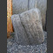 Schiefer Grabmalstein grau-schwarz gerundet 72cm