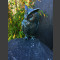 Bronze Figur Waldohreule auf Basaltsäule