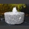 Mühlsteinbrunnen grauer Granit 30cm