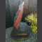 Schieferskulptur schwarz-bunt 157cm hoch