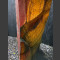 Schieferskulptur schwarz-bunt 157cm hoch