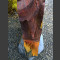 Schieferskulptur schwarz-bunt 157cm hoch