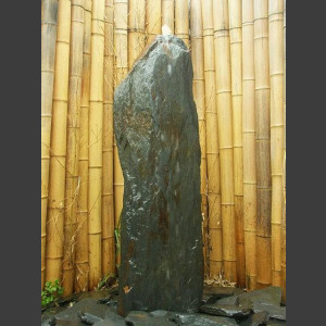 Schiefer Monolith Quellstein  graubraun 120cm