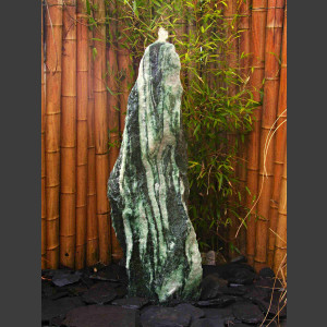 Komplettset Brunnen Spaltfelsen grüner Quarzit 80cm 1