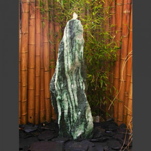 Atlantis Monolith Quellstein Spaltfelsen grüner Quarzit 80cm 1