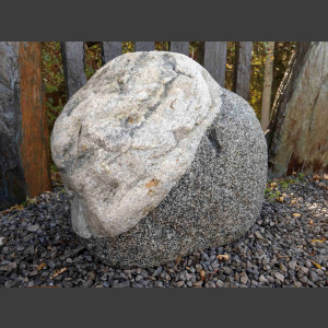 Gneiss Bloc erratique naturelle 52cm de haut hoch