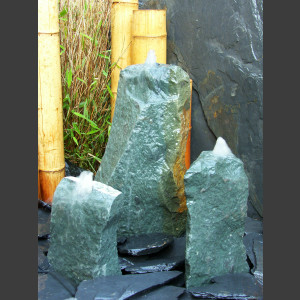 3 Quellstein Monolithen grüner Dolomit 50cm1