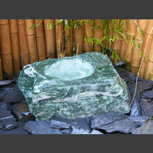 Gartenbrunnen  Atlantis Lappland grün ausgehöhlt 60cm1 