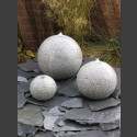 Trio de Boule de Fontaine granite gris