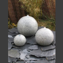 Trio de Boule de Fontaine complet granite gris 