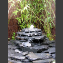 Cascade fontaine de jardin complet gris-noir 5 pièces