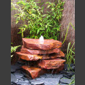 Cascade fontaine de jardin complet grès rouge 5 pièces