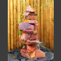 Cascade fontaine de jardin complet grès rouge 110cm