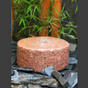 Fontaine de Jardin Meule granite rouge 30cm